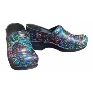 Dansko Multicolor Splatter Clogs Women's EU 41 US 10.5-11